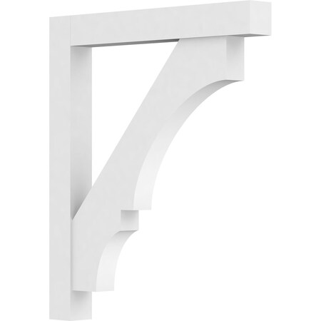 Ekena Millwork Standard Balboa Architectural Grade PVC Bracket With Block Ends, 3"W x 30"D x 30"H BKTP03X30X30BOA05